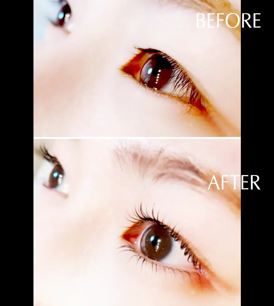 まつ毛パーマBeforeAfter画像