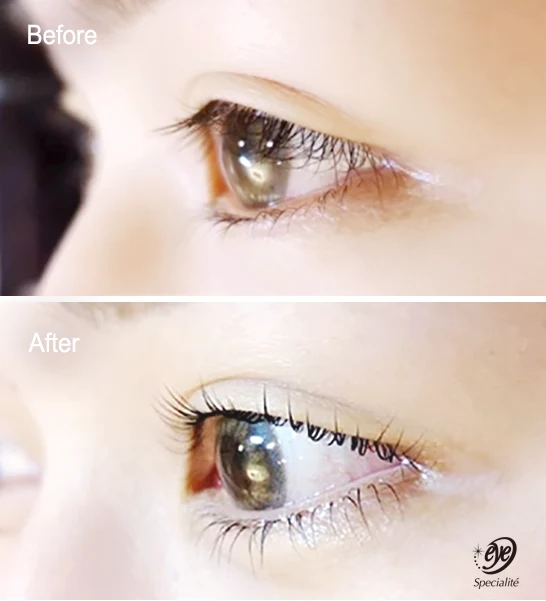 ヴィーナスデザインまつ毛パーマBeforeAfterの画像
