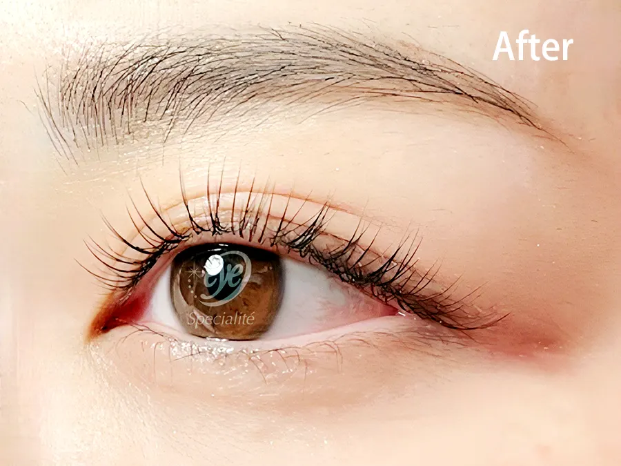 まつ毛エクステンションBeforeAfterの画像